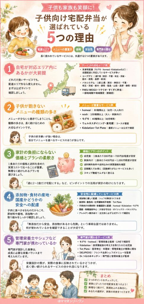 子供向け宅配弁当が選ばれている理由は何か？