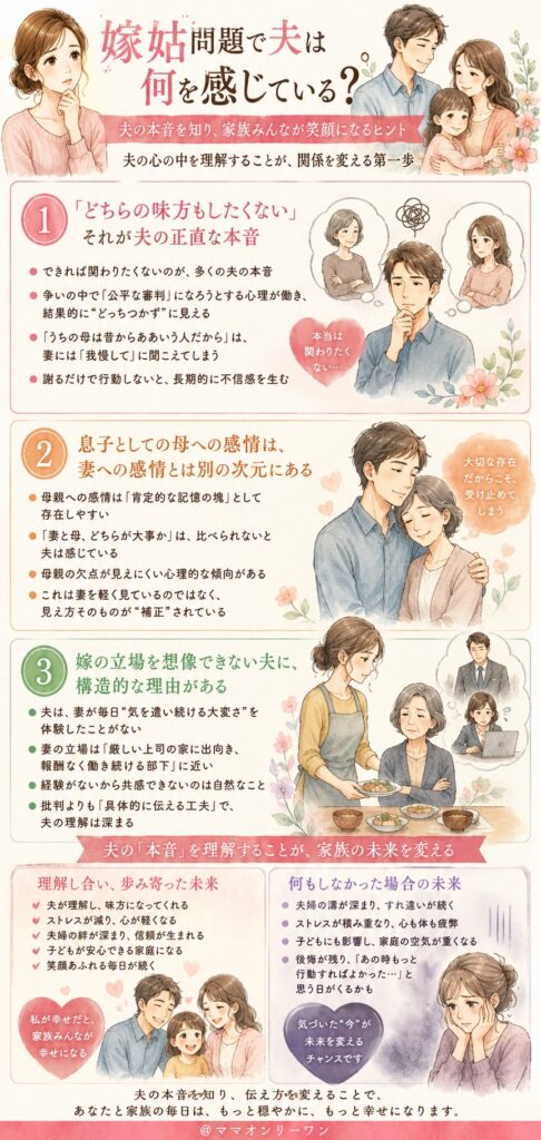 嫁姑問題で夫が感じている「本当の気持ち」を解説