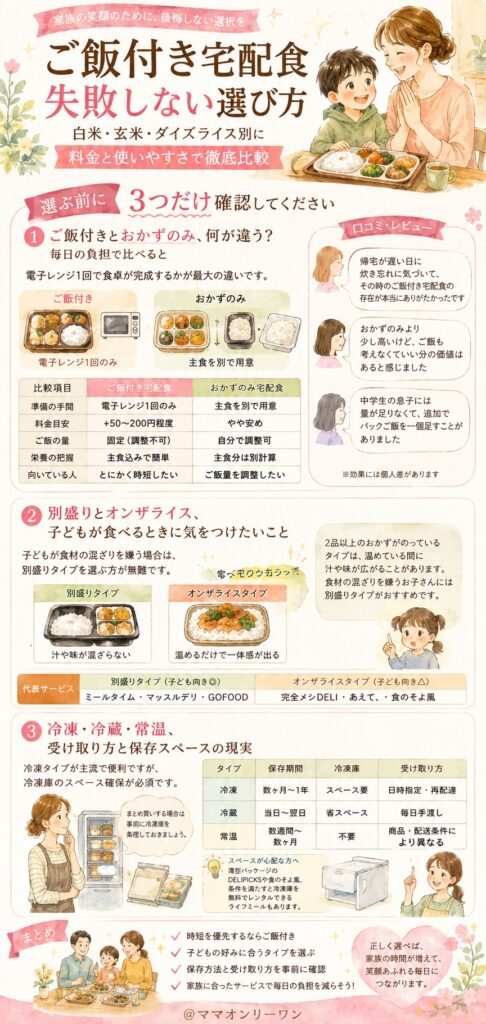 ご飯付き宅配食を選ぶ前に知っておくべきことは？