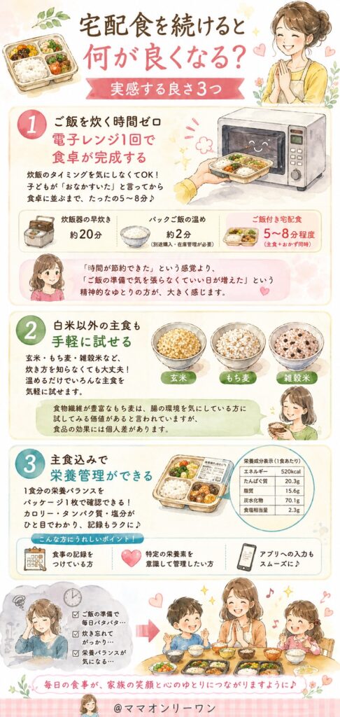 宅配食を続けると何が良くなる？【実感する良さ3つ】