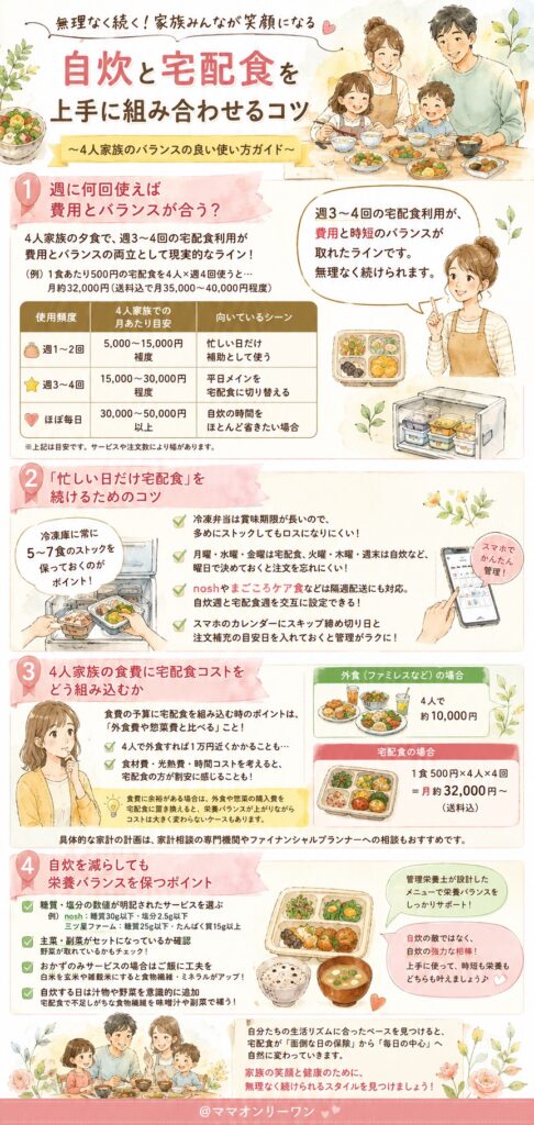自炊と宅配食を組み合わせるコツは？