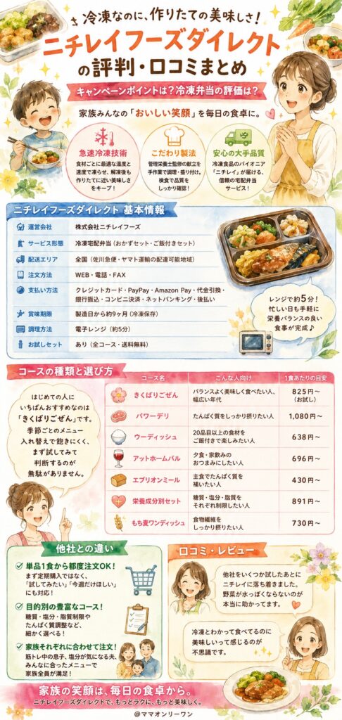 ニチレイフーズダイレクトとはどんな宅配食サービスか