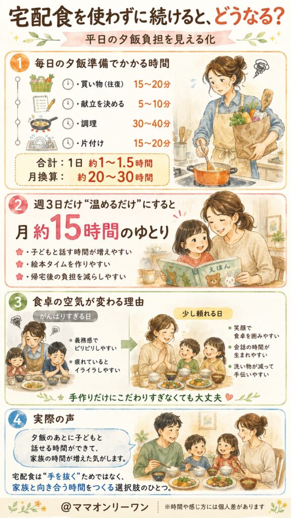 宅配食を使わずに続けると、どうなる？