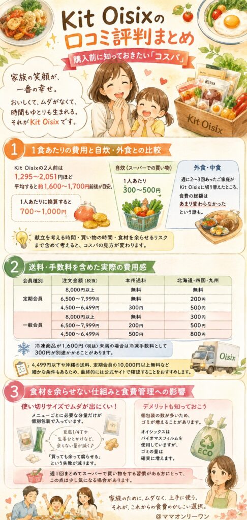 Kit Oisix 購入前に知っておきたい「コスパ」の口コミ