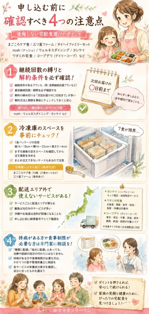 申し込む前に確認すべき注意点は何？
