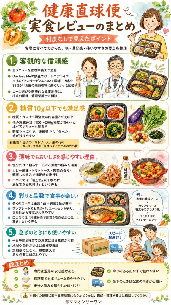 健康直球便 実食レビューの忖度なしのまとめ