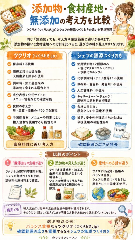 添加物・食材産地・無添加の基準はどう違うのか？