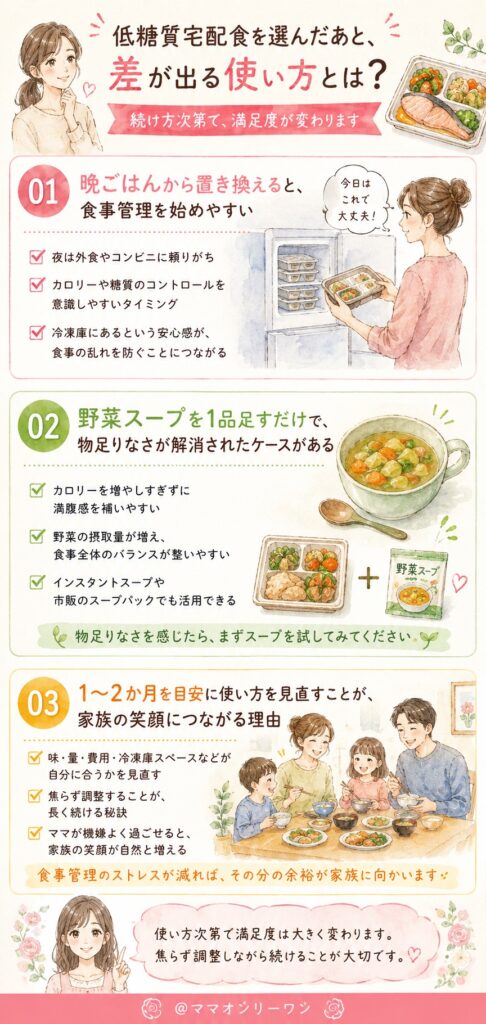 低糖質宅配食を選んだあと、差が出る使い方とは？