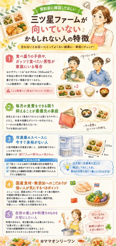 三ツ星ファーム 逆に、向いていないかもしれない人の特徴｜契約前に確認してほしい