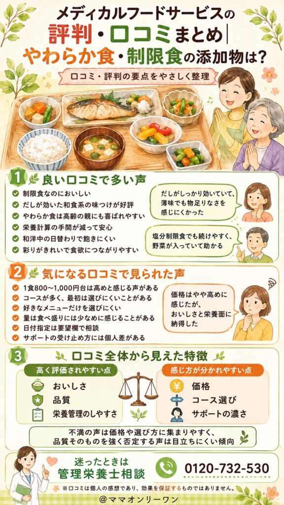 メディカルフードサービスの口コミ・評判まとめ