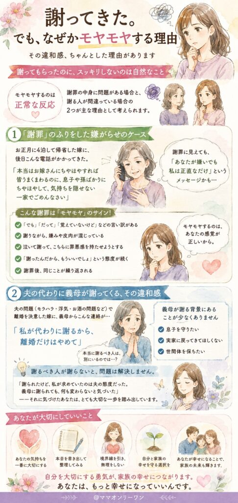 謝ってきた。でも、なぜかモヤモヤする理由
