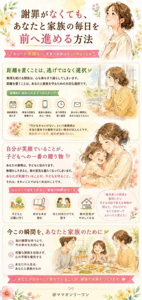 謝罪がなくても、あなたと家族の毎日を前へ進める方法