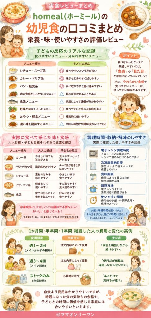 homeal(ホーミール) 実食レビューまとめ｜栄養・味・使いやすさを数字で確認
