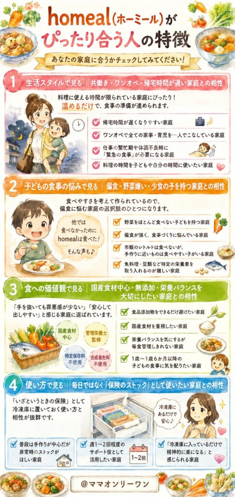homeal(ホーミール) が「ぴったり合う人」の特徴