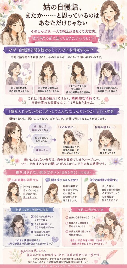 姑の自慢話、またか……と思っているのはあなただけじゃない