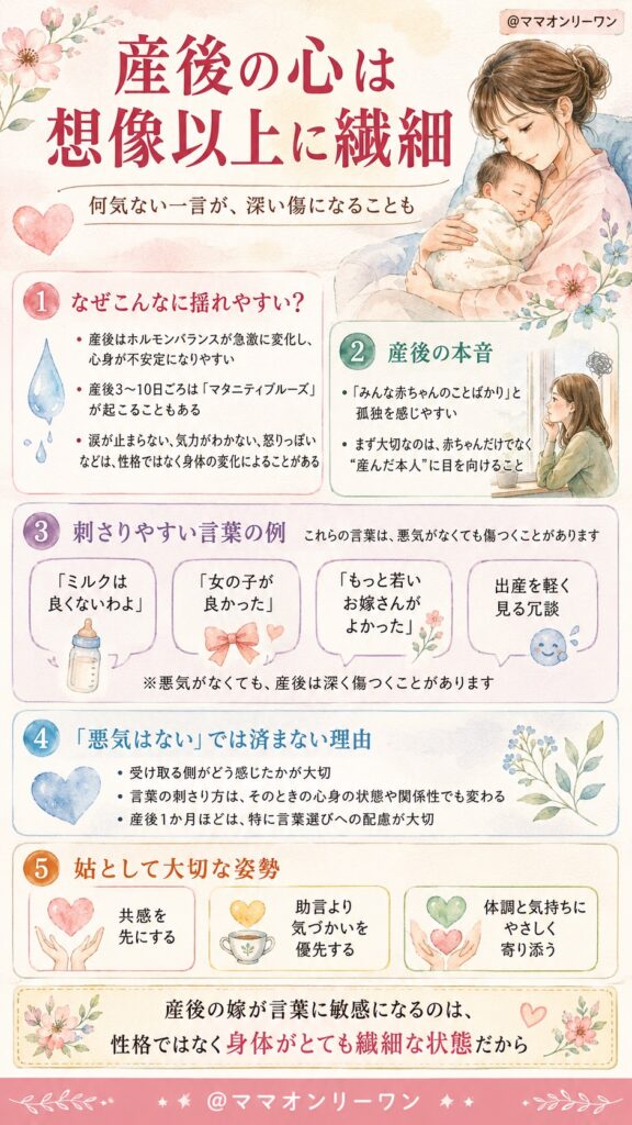 産後の嫁の心は、ガラスよりずっと繊細だった