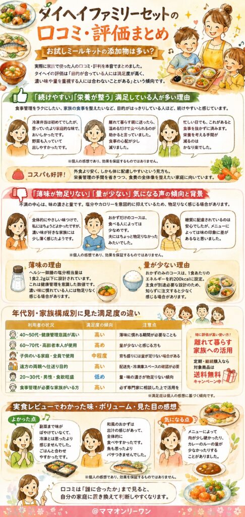 タイヘイファミリーセット　実際に家族で使った人の口コミ・評判を本音でまとめる