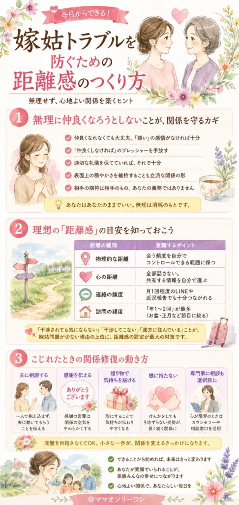 今日からできる！嫁姑トラブルを防ぐための距離感のつくり方