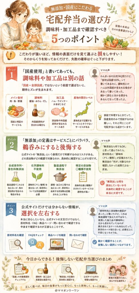 なぜ国産食材にこだわるママほど宅配弁当選びで損をしやすいのか？