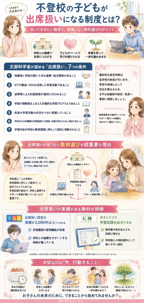 不登校の子どもが出席扱いになる制度とは?