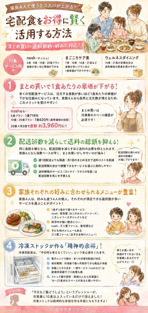 家族4人で使うとコスパが上がる理由とは?