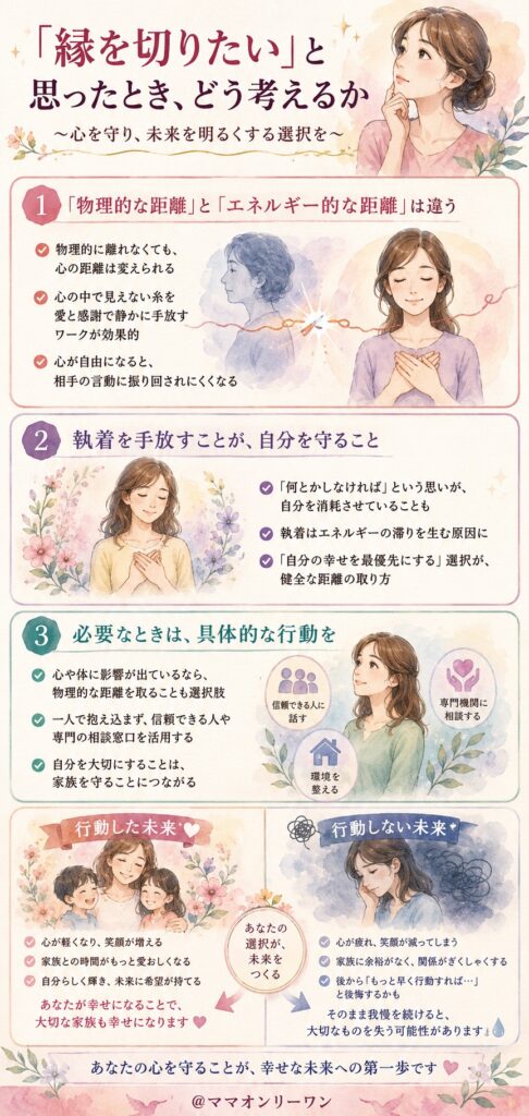 「縁を切りたい」と思ったとき、どう考えるか