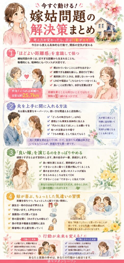 今すぐ動ける!嫁姑問題の解決策まとめ