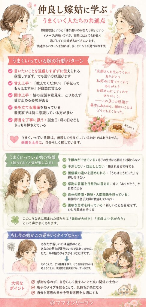 仲良し嫁姑に学ぶ|うまくいく人たちの共通点
