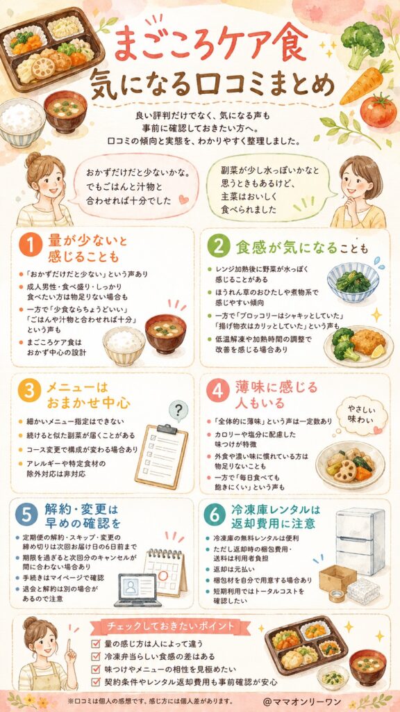 まごころケア食の評判まとめ|気になる口コミから見えてくること
