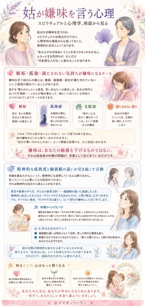 姑が嫌味を言う心理|スピリチュアルと心理学、両面から見る