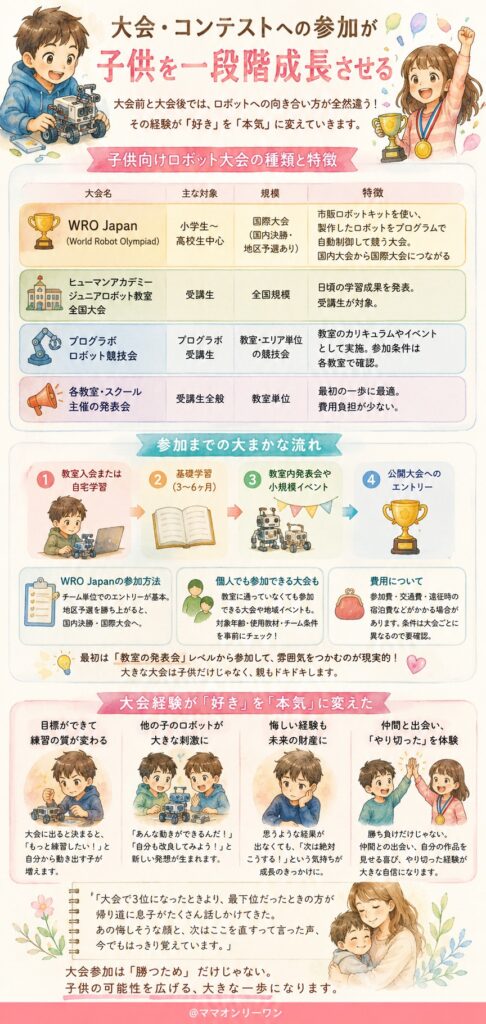 大会・コンテストへの参加が子供を一段階成長させる