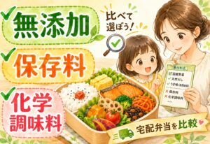 無添加宅配弁当を選ぶなら保存料・化学調味料で比べる|子供のいる家族が知りたい比較ポイント全まとめ
