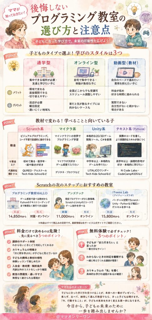 本格的に学ばせるなら——プログラミング教室の選び方と注意点
