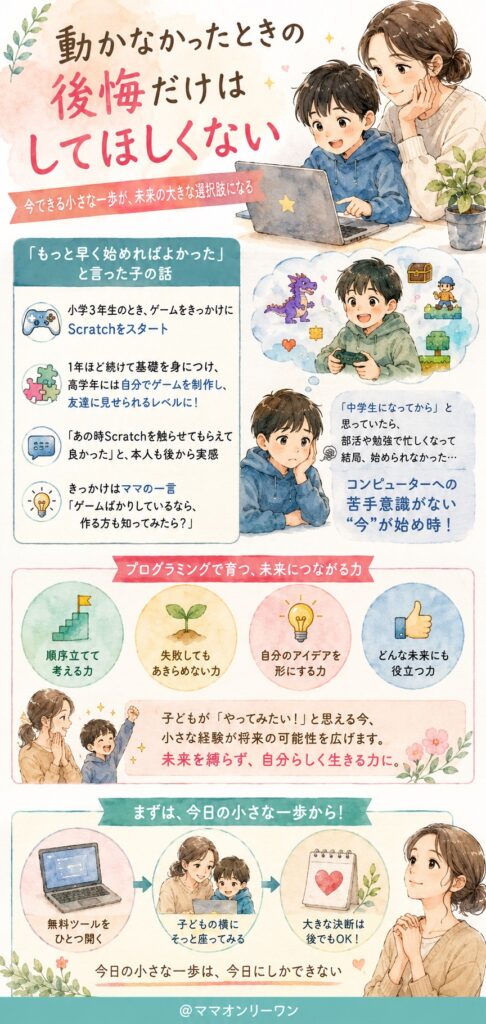 動かなかったときの後悔だけはしてほしくない