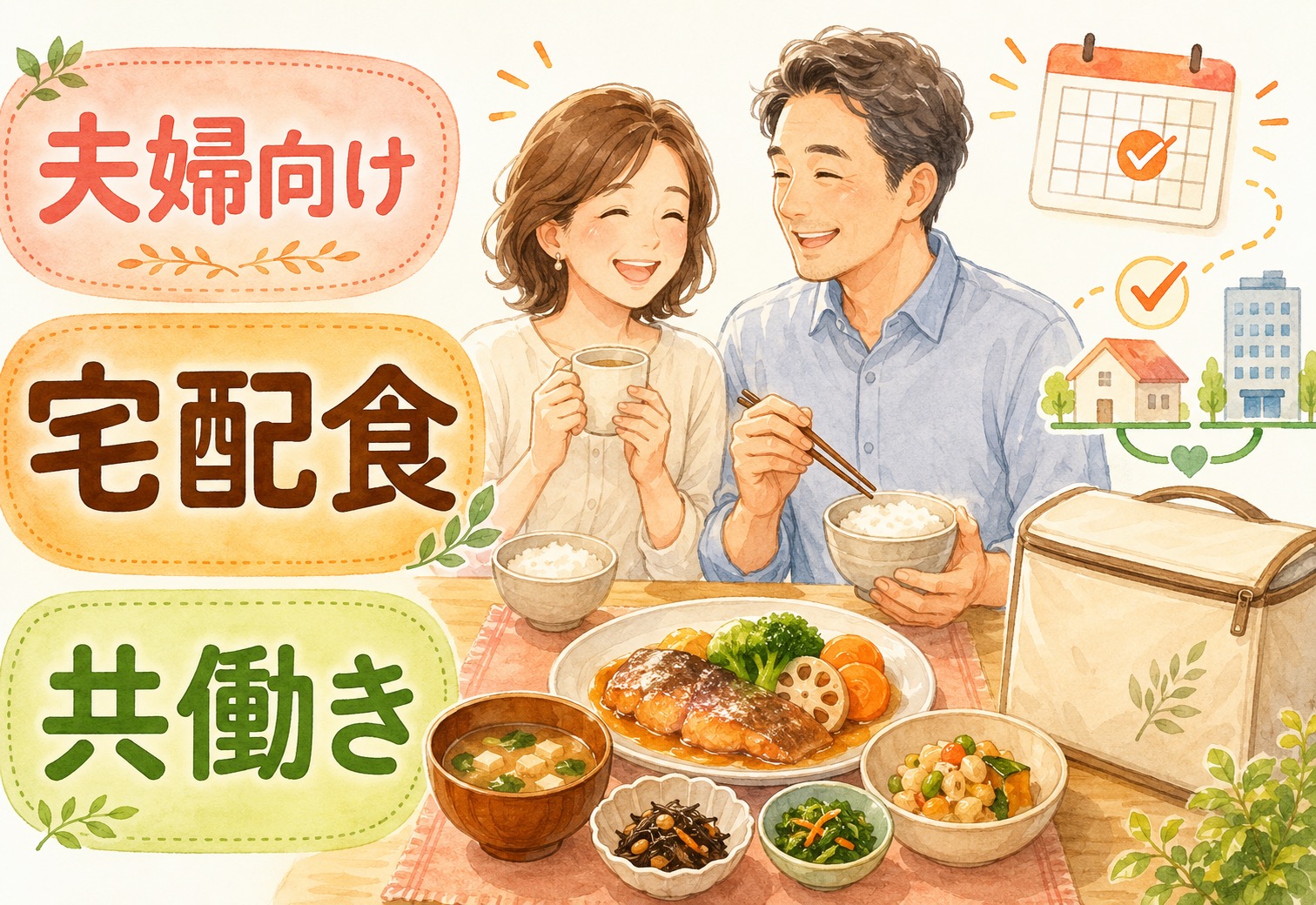夫婦におすすめの宅配食はどれ？料理を休みたい共働き家庭が続けやすいサービスの選び方