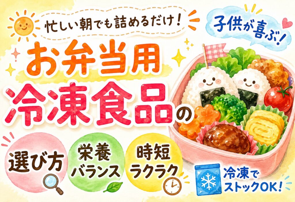 子供が喜ぶお弁当用冷凍食品の選び方｜忙しい朝でも詰めるだけで栄養バランスが整うコツ