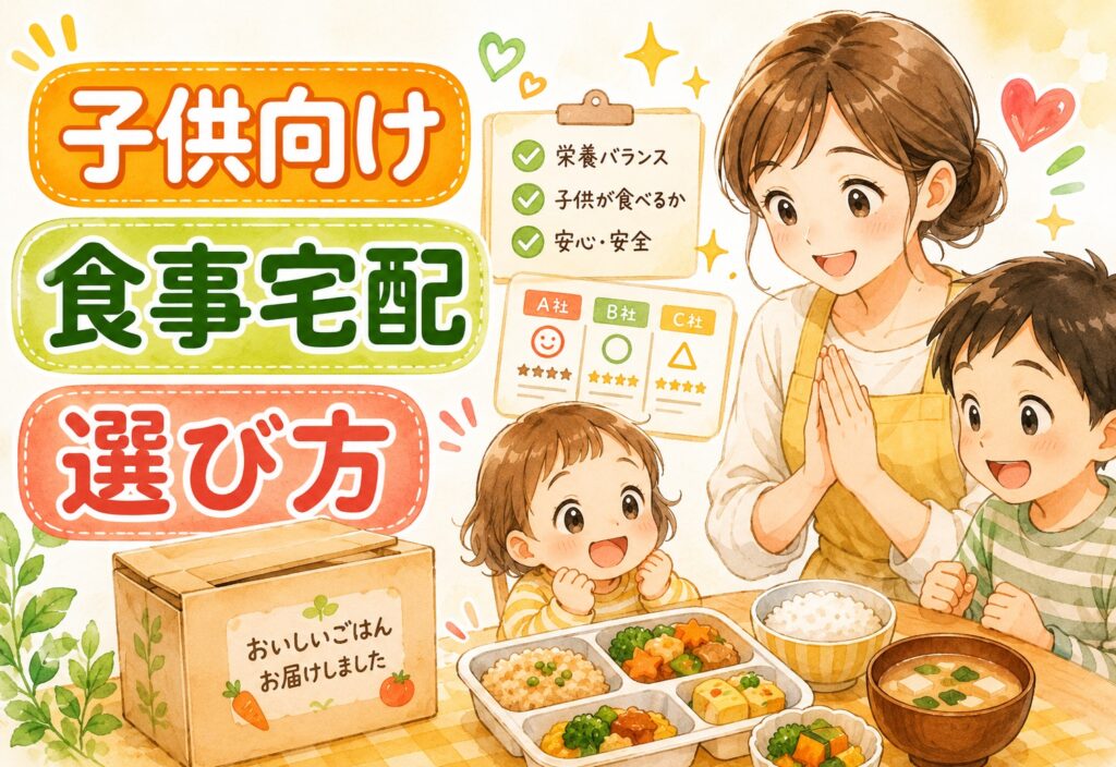 子供向け食事宅配サービスの選び方｜幼児から学童まで忙しいママが後悔しないポイント完全整理