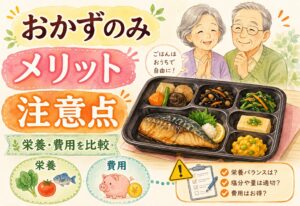 高齢者向け宅配弁当でおかずのみを選ぶメリットと注意点|6サービスを栄養・費用で比較