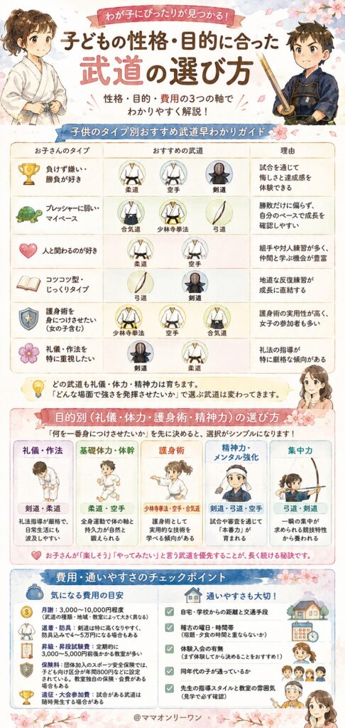子供の性格・目的に合った武道の選び方