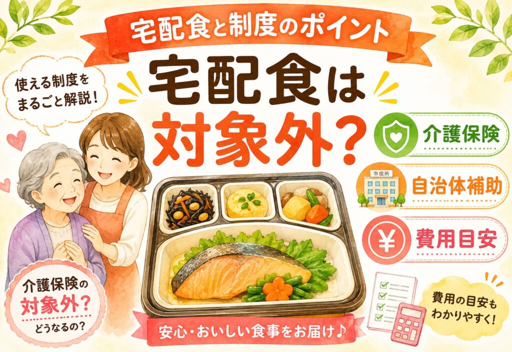 宅配食は介護保険の対象外？使える制度・自治体補助・費用の目安をまるごと解説