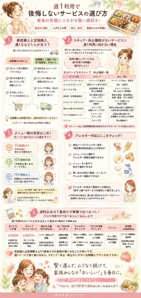 週1利用で後悔しないサービスはどう選ぶ?