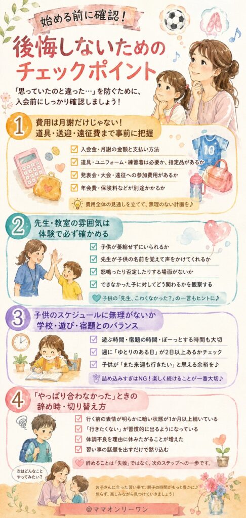 始める前に確認。後悔しないためのチェックポイント