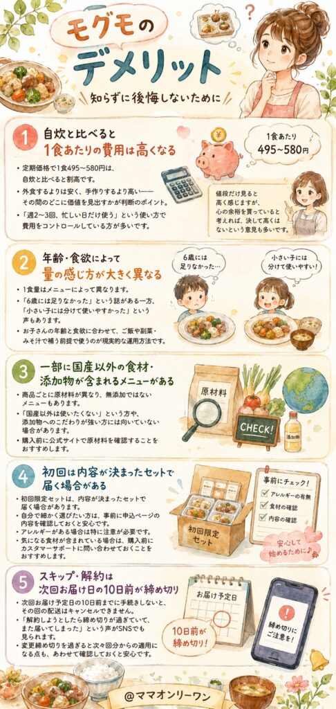 モグモ(mogumo)のデメリット｜知らずに後悔しないために