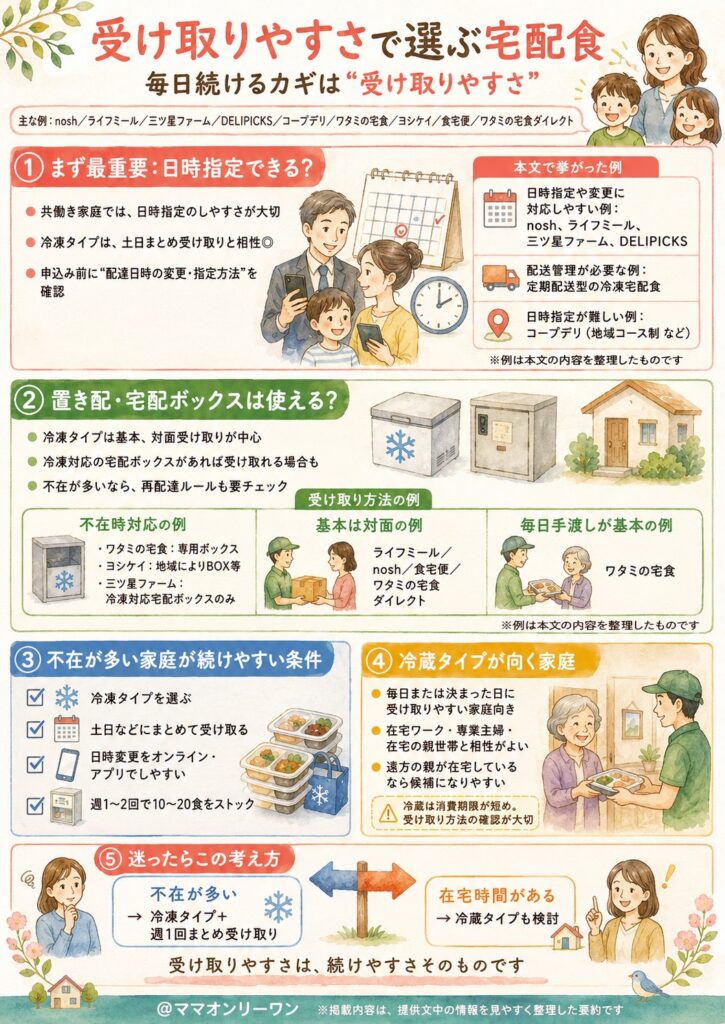 受け取りやすさで選ぶにはどうすればいい？これができないと毎日は続かない