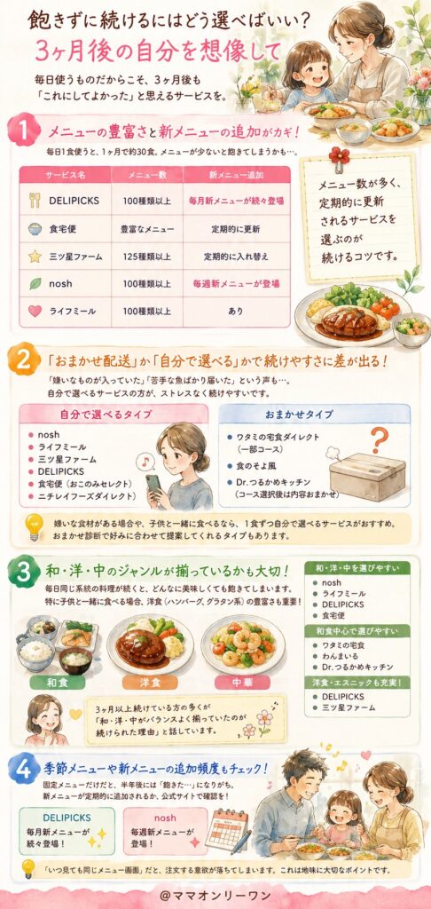 飽きずに続けるにはどう選べばいい？3ヶ月後の自分を想像して