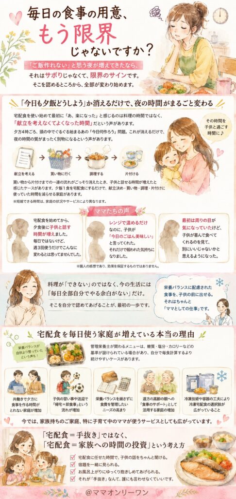 毎日の食事の用意、正直もう限界じゃないですか