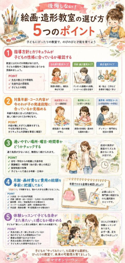後悔しない!絵画・造形教室の選び方5つのポイント