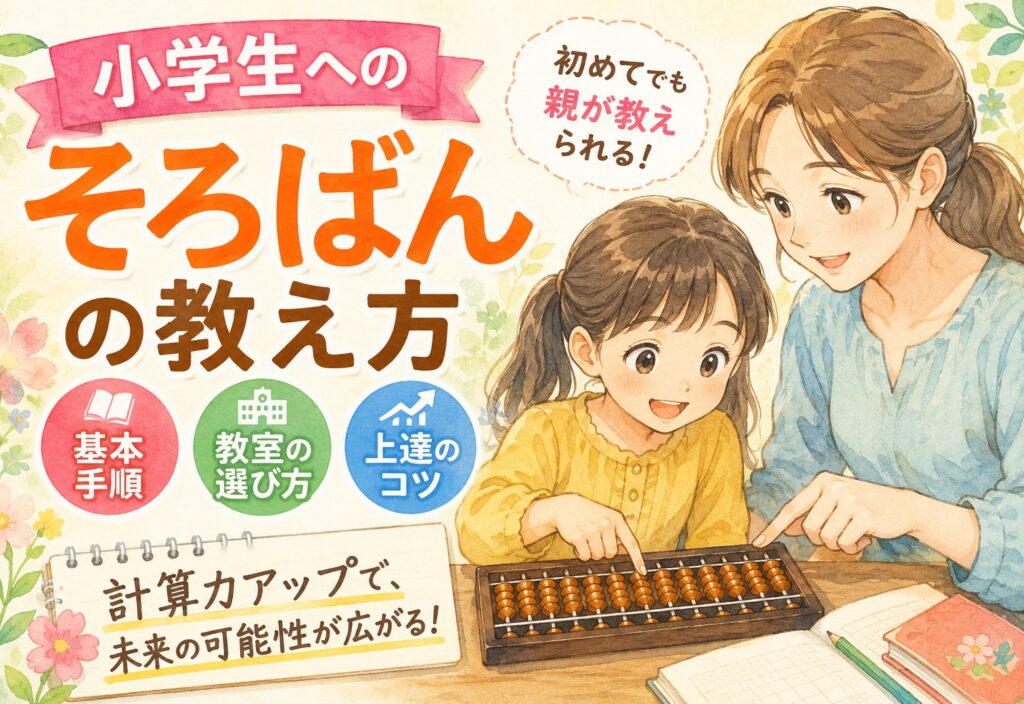 小学生へのそろばんの教え方｜初めてでも親が教えられる基本手順・教室の選び方と上達のコツを解説