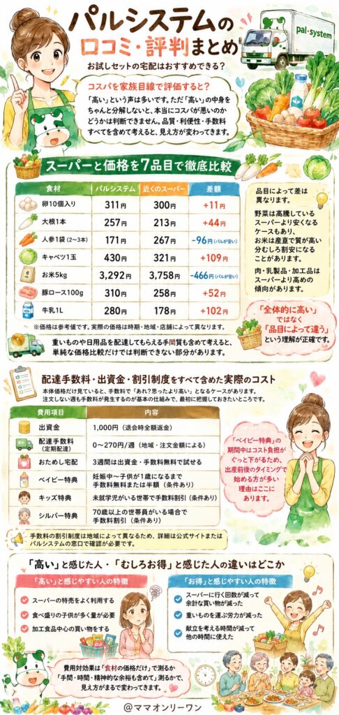 パルシステム(palsystem) コスパを家族目線で評価すると？