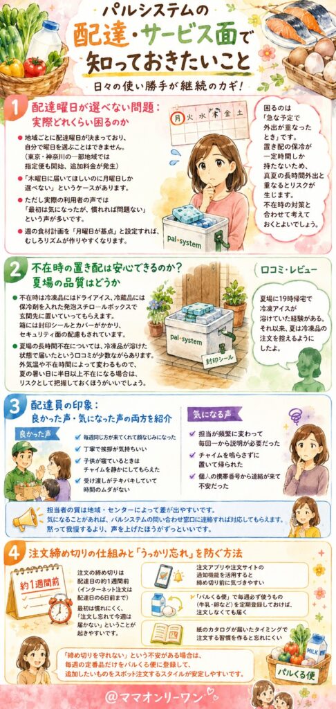 パルシステム(palsystem) 配達・サービス面で知っておきたいこと